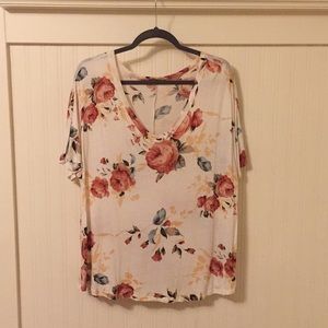 Floral V-Neck Tee